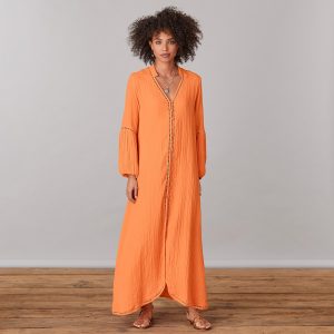 Margarita Kimono Dress - M, Orange