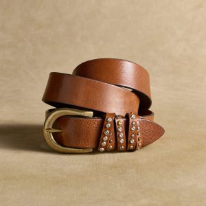 Lovett Studded Belt - M, Cognac